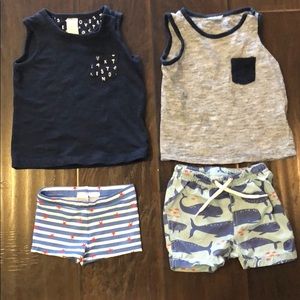 2 sets of summer outfits! Baby Shorts & tank tops!
